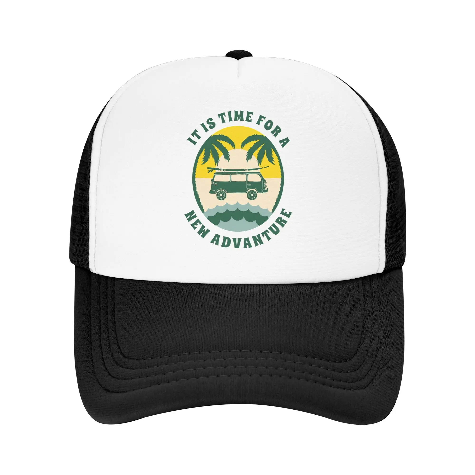 Summer Sun Hats ItS Time For A New Adventure Baseball Cap  Fashion Trucker Hat Summer Men Women Outdoor Sport Baseball Caps
