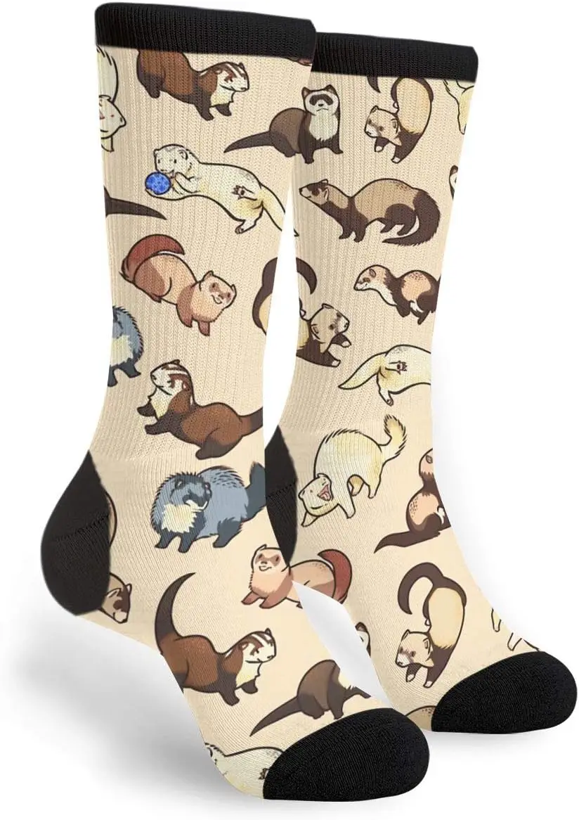 

Adorable Ferret Men & Women Casual Cool Cute Crazy Funny Athletic Sport Colorful Fancy Novelty Graphic Crew