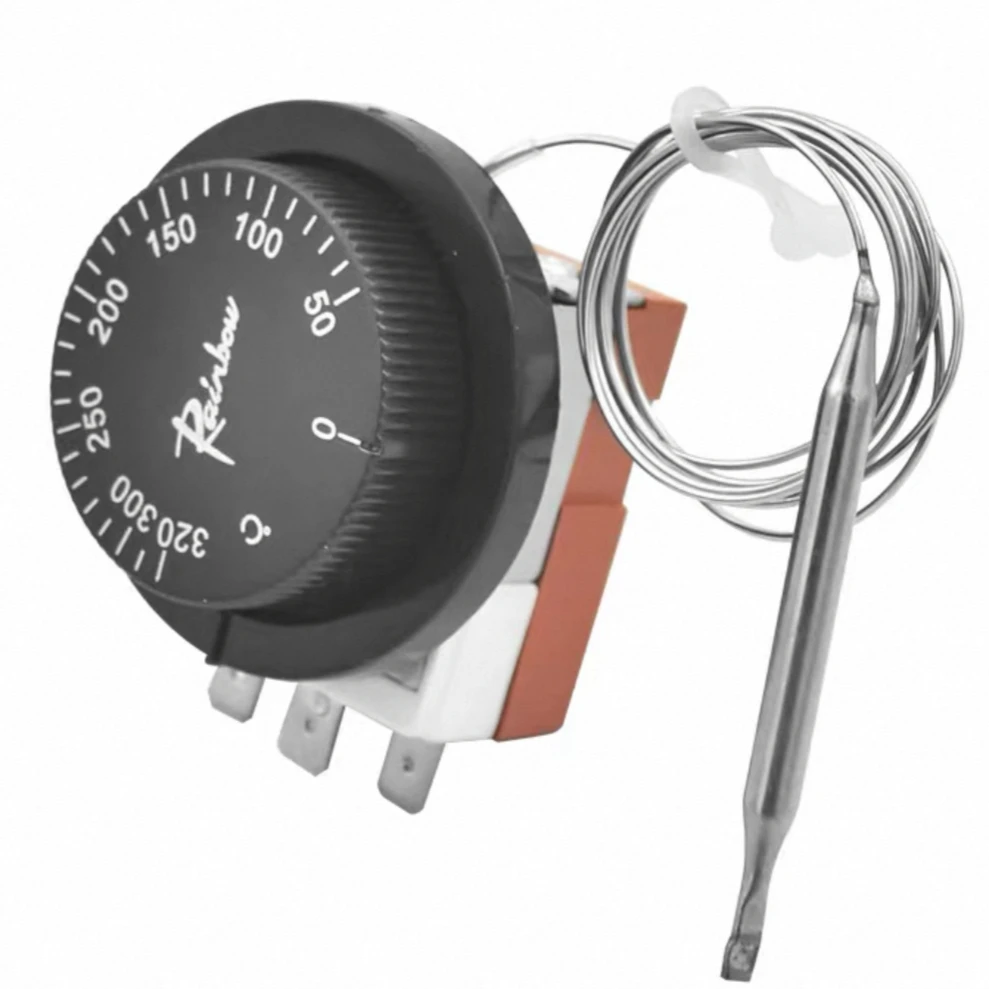 قابل للتعديل لمبة الشعرية ترموستات ميزان الحرارة محدد درجة الحرارة التحكم التبديل لفرن سخان برودة 120 ° ج 320 ° ج #1