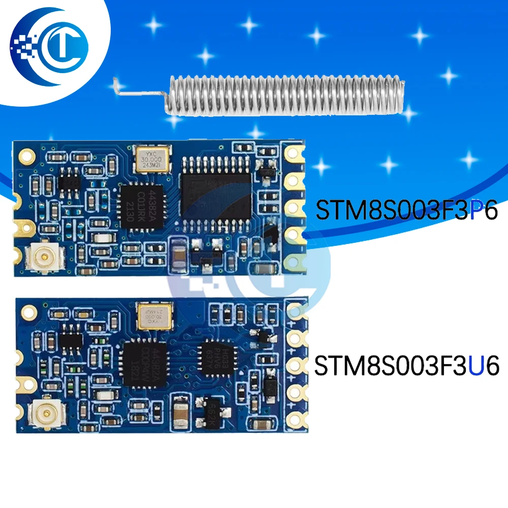 HC-12 Microcontrolador sem fio com antena, serial de longo alcance, Bluetooth, 1000M, 433, 1pc