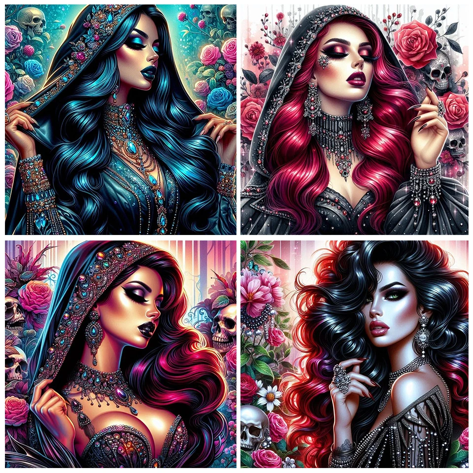 New Arrivals Full Rhinestone Embroidery Diamond Painting 5D DIY Square Round Mosaic Sexy Beauty Portrait Home Decoration Poster
