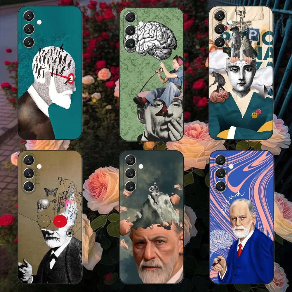 S-Sigmund psychoanalysis Freud   Phone Case For Samsung Galaxy A13,A21s,A22,A31,A32,A52,A53,A71,A80,A91 Soft Black Cover