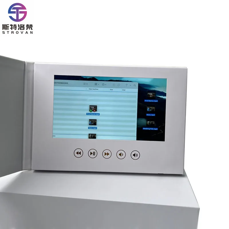 

4.3 5 7 Inch LCD Screen Paper Style Invitation Album Blank Hardcover Video Book