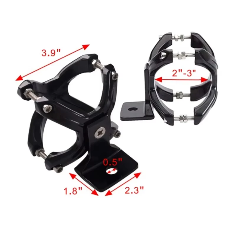 1pair Led Work Light Bar Mount Bracket,2Inch 3Inch Round Bumper Tube Clamp Holder,Headlight,Suitable for Wrangler,Offroad RV - Image 5