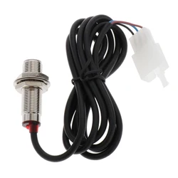 Digital Odometer Sensor W/ Magnet for Motorcycle Speedometer 12V Motorcycle Speedometer Cable Sensor Case Digital Odometer 85cm
