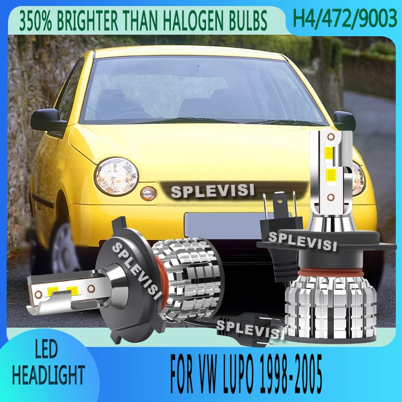 

60000H длительный срок службы 350% ярче, чем галогенные лампы для автомобильных фар, светодиодные лампы для VW LUPO 1998 1999 2000 2001 2002 2003 2005