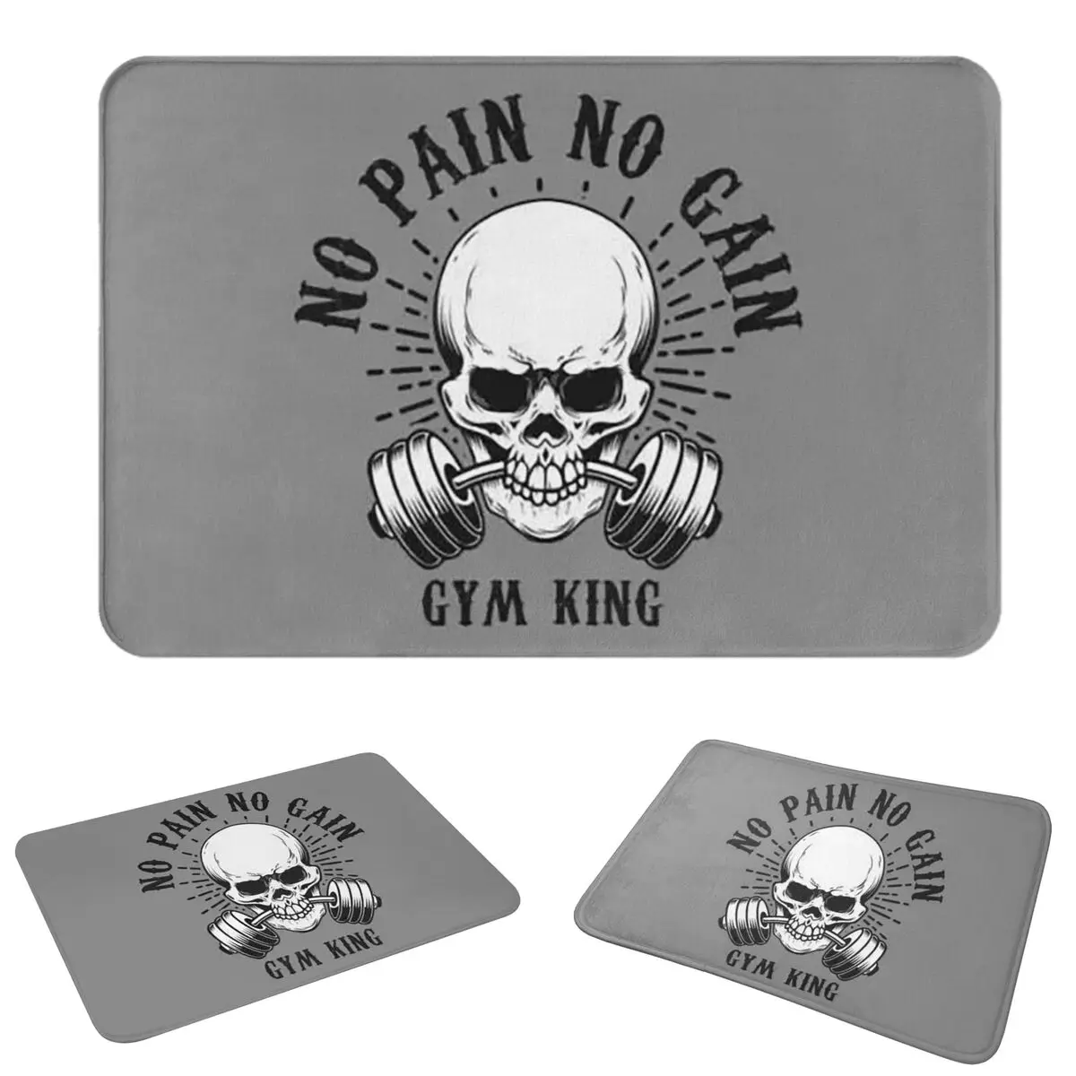 Powerhouse Gym Bodybuilding Fitness Motivational Quote Anti-slip Doormat Floor Mat Cushion Carpet Rug for Kitchen Entrance Home