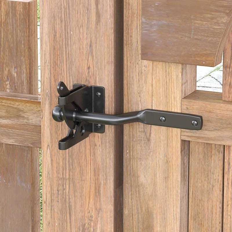 

Auto Gate Latch Fence Lock Door Buckle Latch Buckles With Rope Lockable Gate Spring Auto Pad Lock Garden