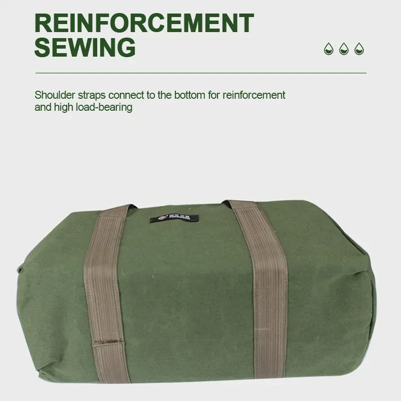 Large Capacity Storage Tool Bag Thickened Canvas Electrician Bag Multi-function Canvas Waterproof Heavy Duty Tool Bag Tote Bag