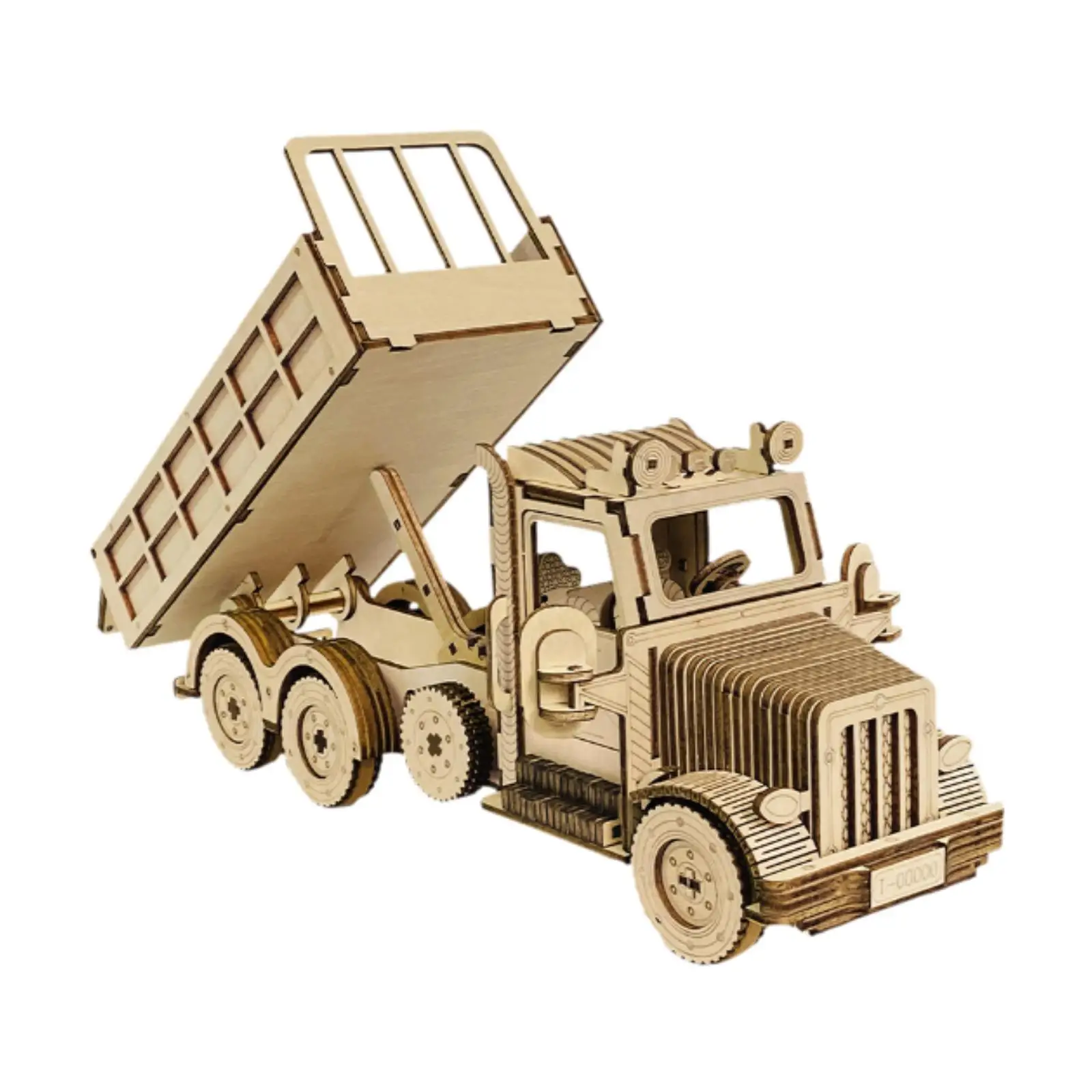 Quebra-cabeças de madeira 3D, modelo de caminhão de auto montagem, conjunto de construção DIY