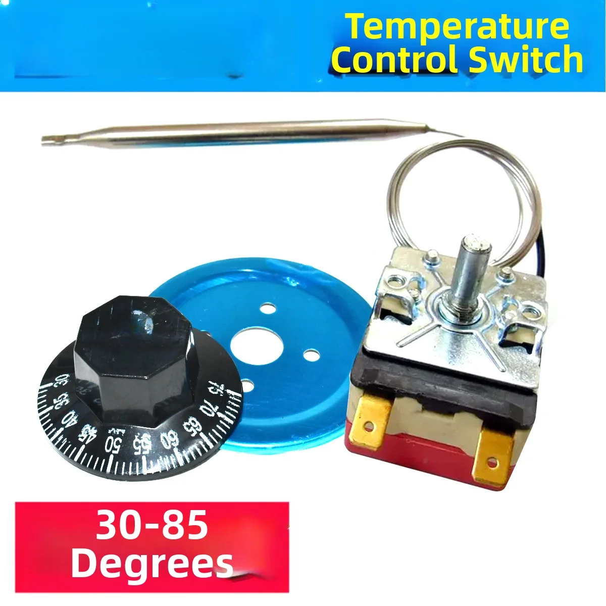 Adjustable Temperature Controller 2 Pack 30-300 Degrees Range for Water Heater Systems Operating on 95-240V Power Supply