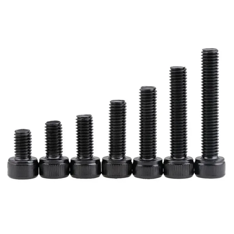 

304 Stainless Steel Black Hex Socket Cap Head Screws M4 M5 M6 A2-70 Grade Full Thread Cup Head Allen Bolts 3-30mm