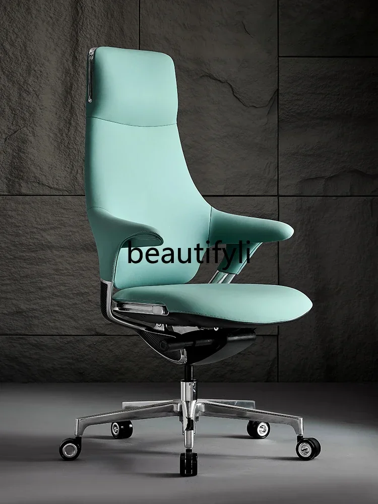 

ss Sedentary Leather Office Chair Learning Home Chair Conference Chair