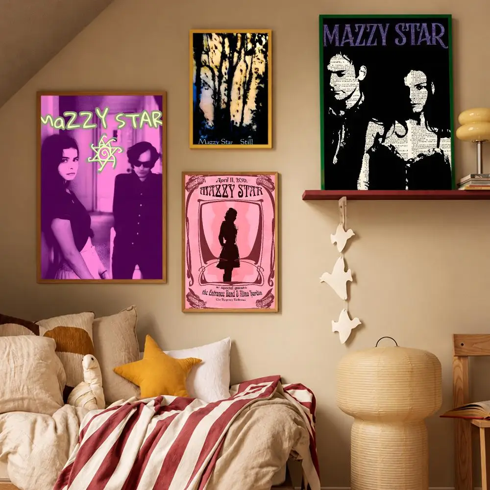 Band Rock Mazzy Star Poster HD Waterproof Wall Art Posters Self Adhesive Bedroom Living Room Home Decor Gift