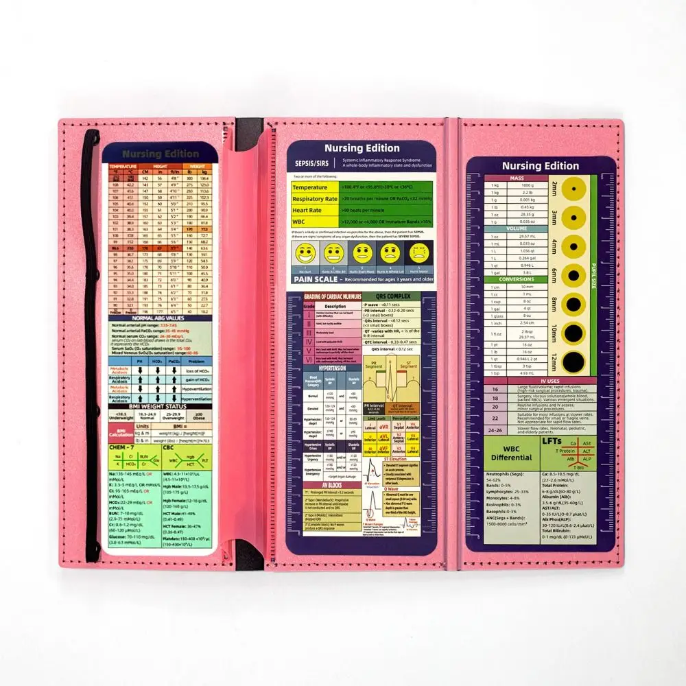 Foldable Nursing Clipboard 2/3 Layers Colorful A4 File Board Clip Portable Letter Size Edition Cheat Sheets Doctors