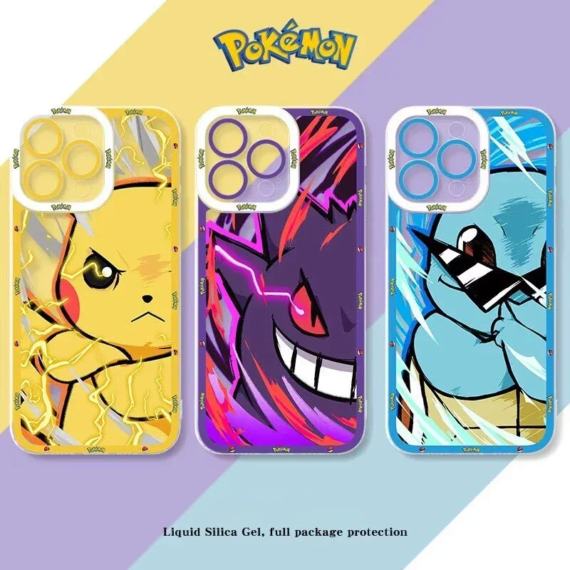 Cartoon Anime Super Gengar Pikachu Case For Samsung Galaxy A16 A15 A35 A05 A55 A54 A07 A06 A24 A14 A34 A25 A53 A12 A52 A13 Cover