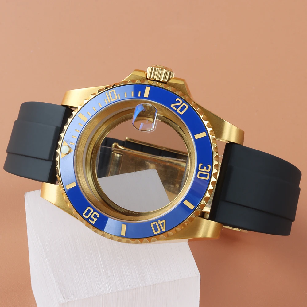cassa-orologio-uomo-40mm-in-pvd-oro-con-vetro-zaffiro-e-bracciale-in-gomma-impermeabile-per-movimento-nh35-nh36-nh34-accessori-orologi