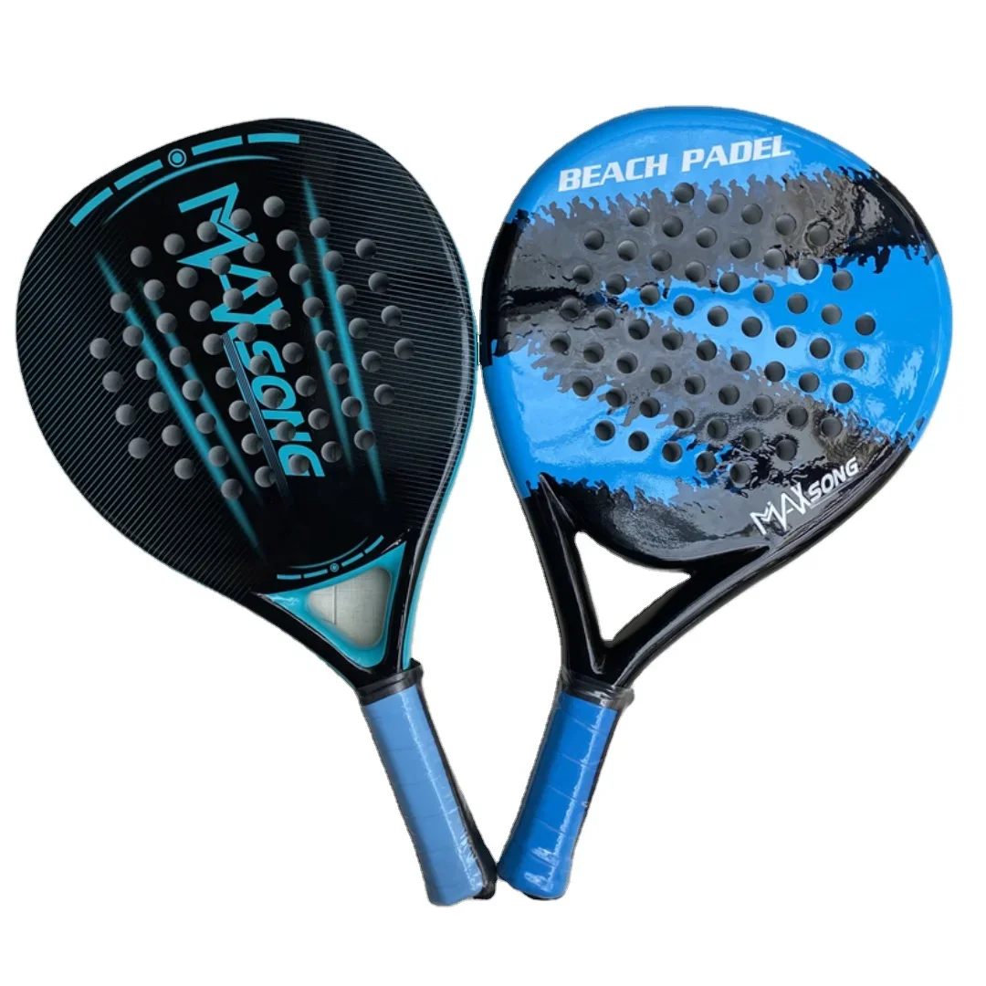 for Custom top quality 18K  Diamond Teardrop  Padel shovel Professional Fiberglass Carbon Paddle Tennis padel raqueta Racket