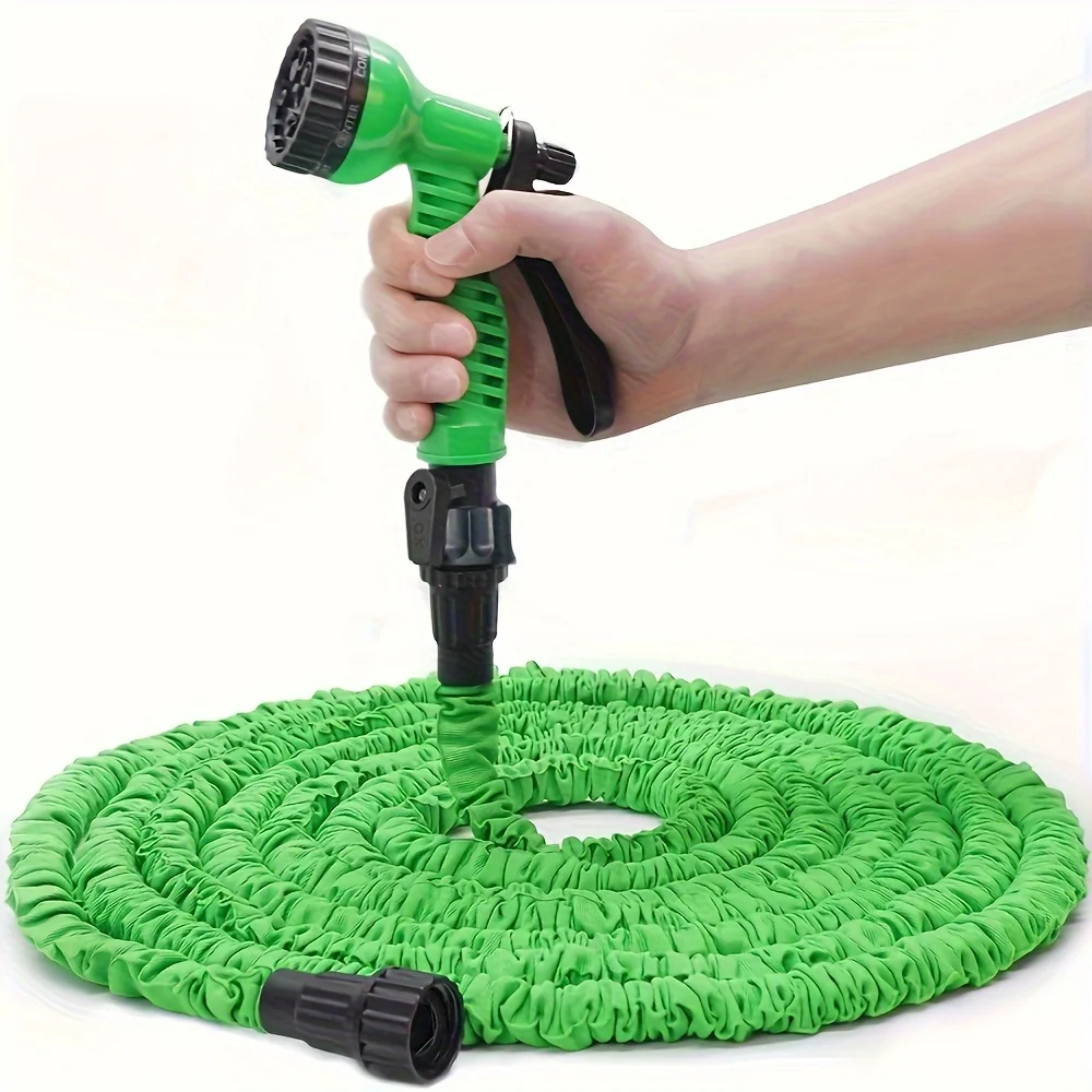 

1 Piece Garden Hose Expandable Flexible Water Hose With Double Latex Core And Car Wash Nozzle, Garden Watering Irrigation Tool