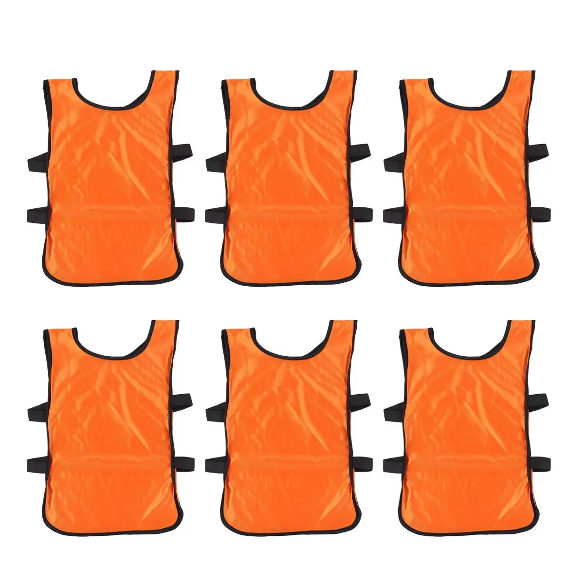 6 Pcs Training Vest Football Practice Soccer Sports Equipment Kids Boys Players Lightweight Durable Polyester Team Sports