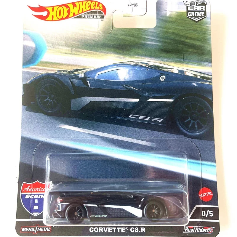 Hot Wheels Premium Car Culture American Scene Corvette C8.R Real Riders Metal/Metal FPY86 0/5 Diecast Collectible Toy Car Model
