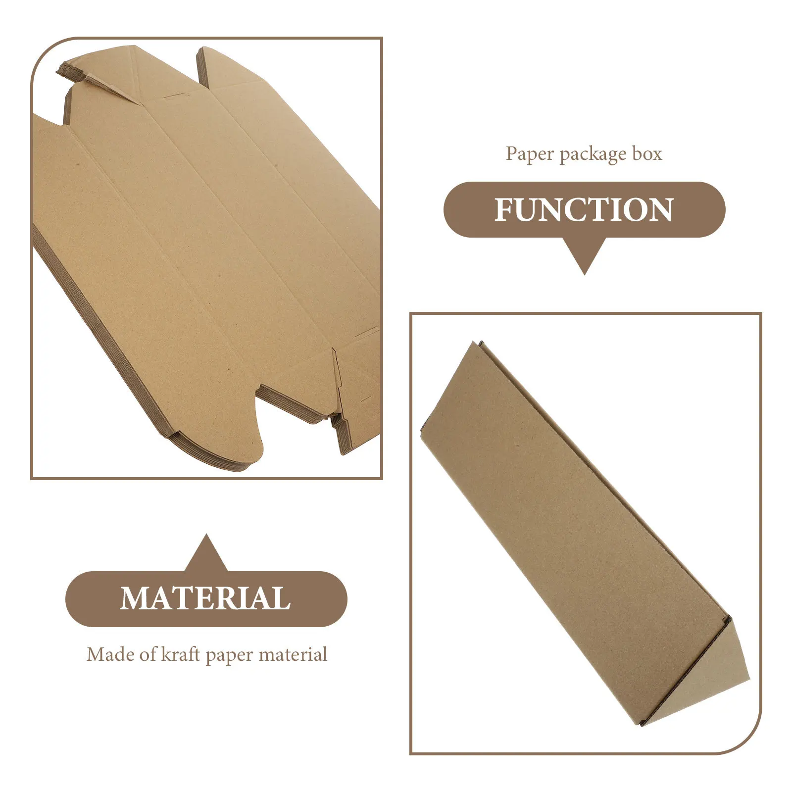 10Pcs Wine Bottle Storage Box Eco Friendly Kraft Triangle Mailing Tube for Posters Documents Shipping Drawing Tube