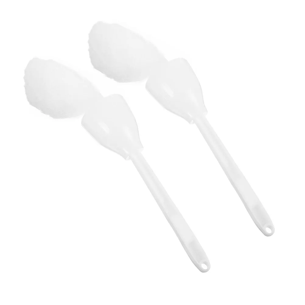 

Набор из 2 туалетных ёршиков с длинной ручкой, мягкой щетиной и эластичной насадкой, с функцией отжима воды, для глубокой очистки унитаза