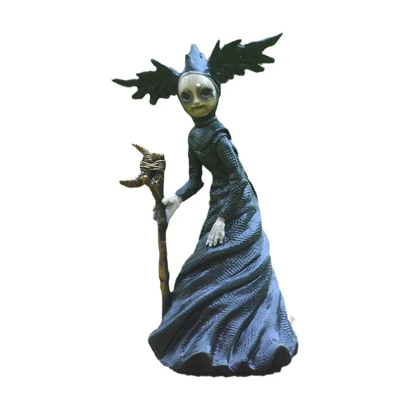‌Resin Witch Figurine – Handmade Garden Ornament, Unique Bonsai Decor for Outdoor & Indoor