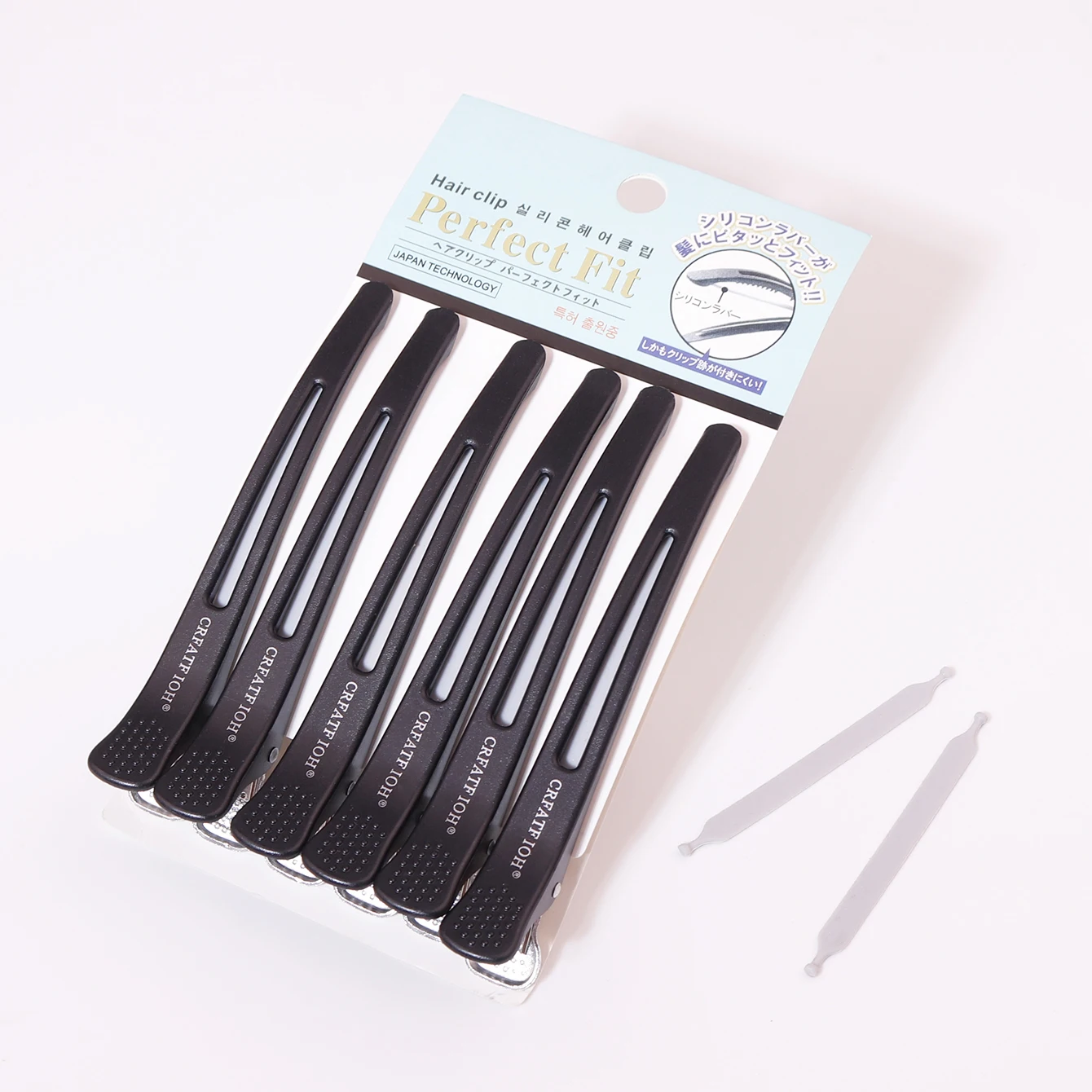 6Pcs 미용 원활한 클립 긴 머리핀, 주름 없음 미용 머리핀, 미끄럼 방지 머리핀, 실제 머리 가발 전용