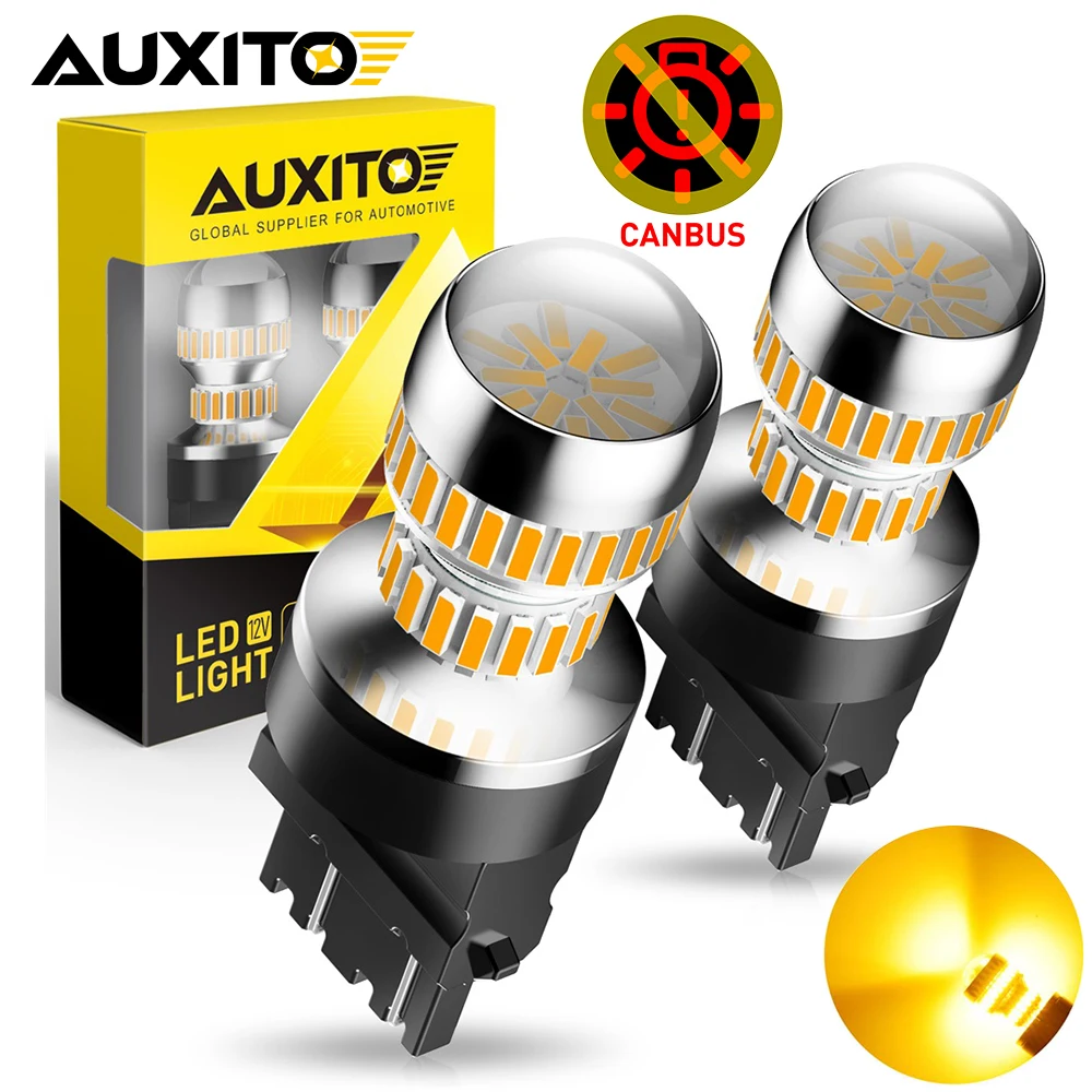 AUXITO 2 pezzi CANBUS 3157 T25 LED indicatore di direzione 1156 BA15S 1157 7443 T20 W21/5W 7440 LED DRL lampada di marcia diurna rosso giallo