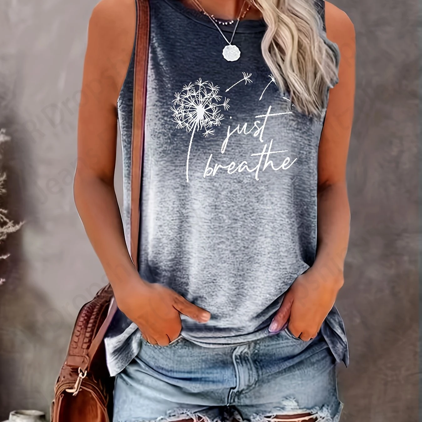 Dandelion 3d Print Tank Tops Moda damska Crew Neck Sleeveless Tank Tops Casual Tops Tees Odzież damska Letter 2024