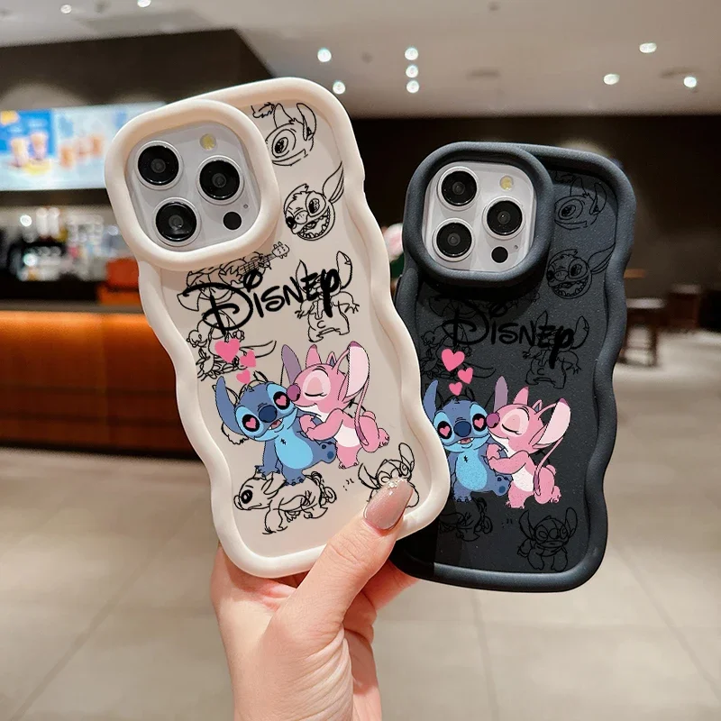 かわいいディズニーステッチエンジェルケース Samsung Galaxy A06 A05 A05S A23 A24 A25 A04 A04E A13 A50 A30 A50S A20 A03 A51 A52 A22 A12 A73用