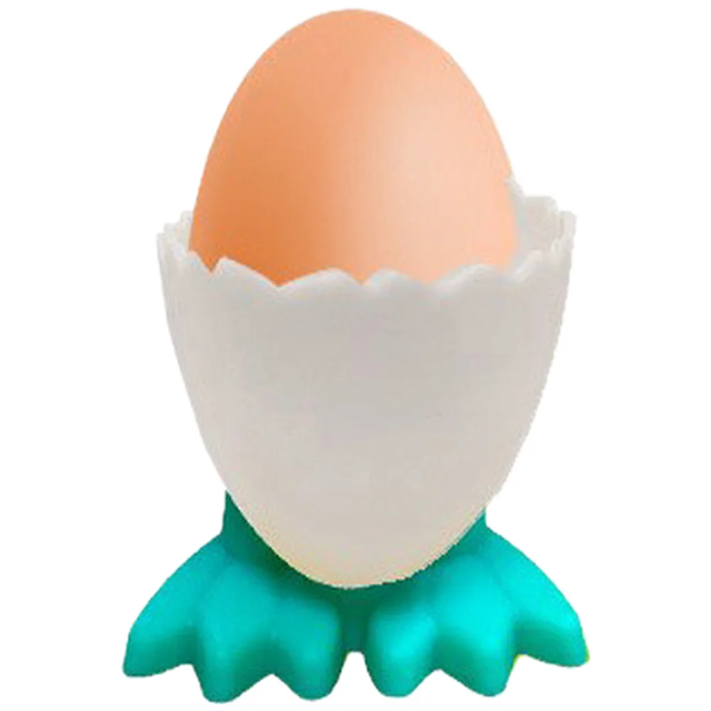Fun Egg Stand with Chicken Silhouette Design for Kitchen Tableware Use Microwave Safe Plastic Material for Daily Use