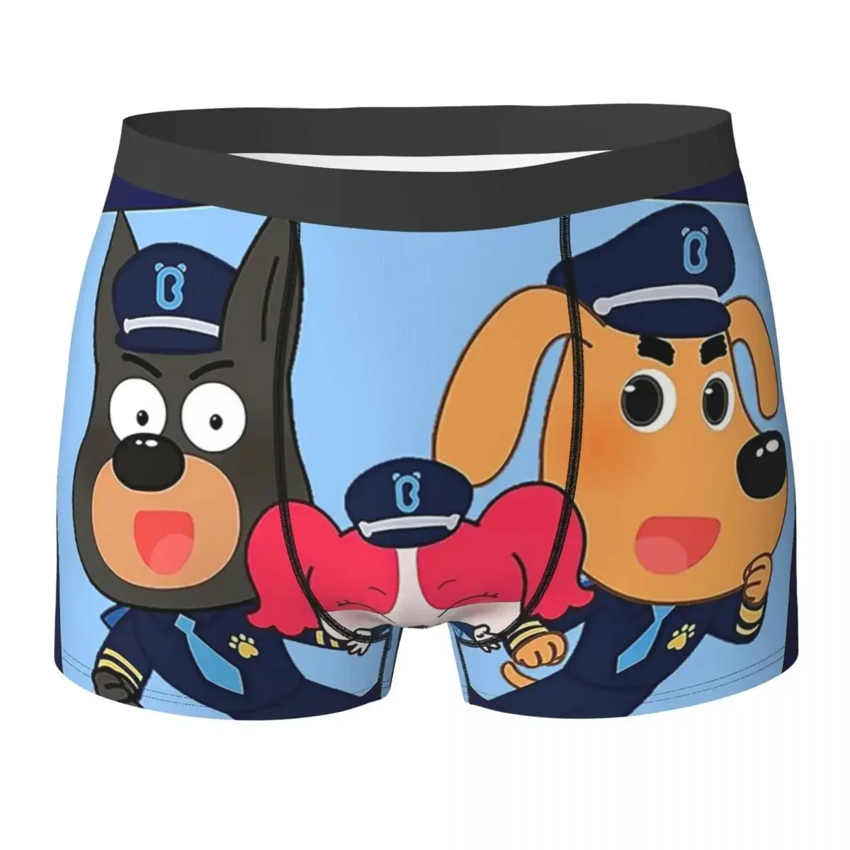 Calzoncillos bóxer para hombre, ropa interior con ventilación, calzoncillos de Sheriff Labrador, regalo para novio