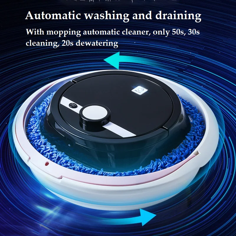 Fully Automatic Intelligent Mopping Robot Wet And Dry Floor Sweeper With Washer Drain Water Automatically Home Mopping Machine