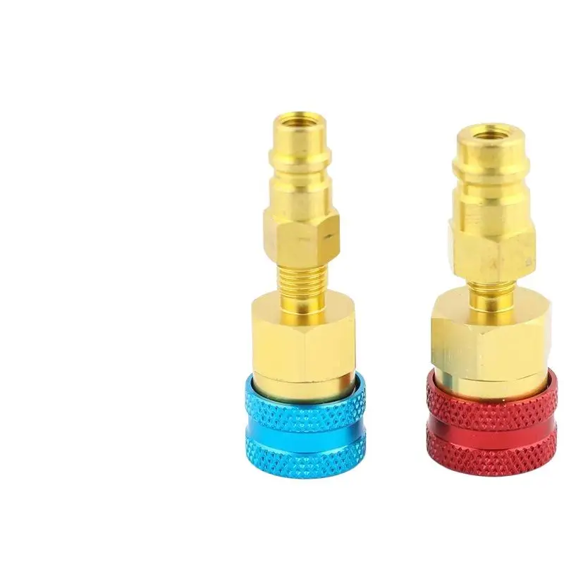 Easy to Connect Car Air Conditioning R1234YF to R134A Adapter High Low Side Quick Fitting Coupler for AC Recharge
