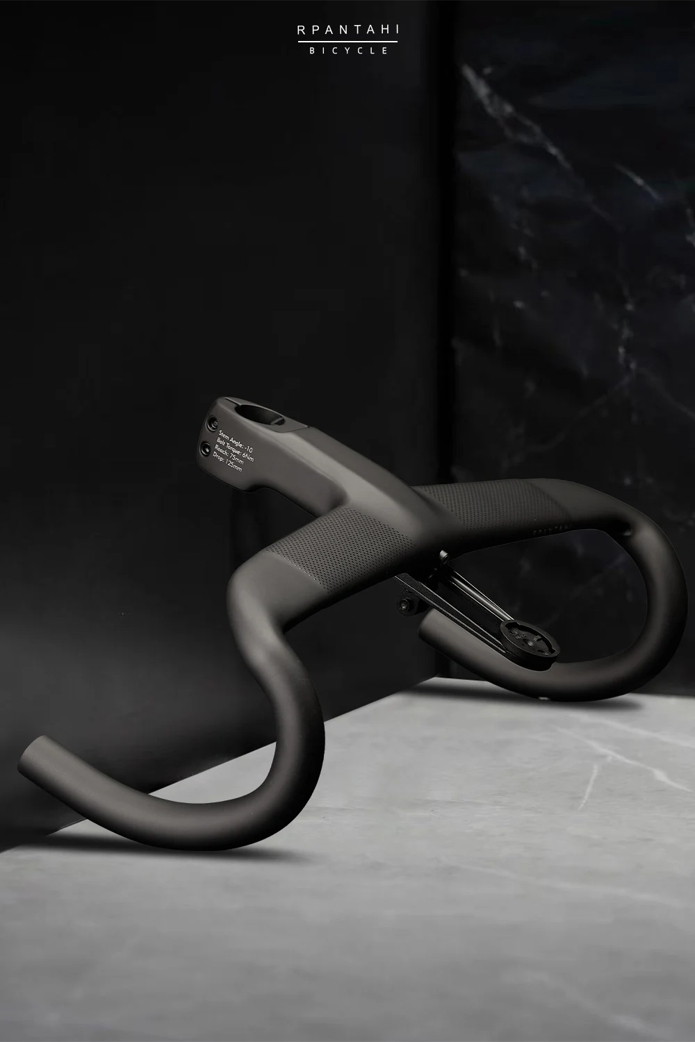 Gravel Carbon Lenker -10 ° Integrierter Cockpit-IC-Lenker mit Schaft 28,6 mm internes Kabel, reduziert gebogene Drop-Bar 360–440 mm – Detail 16