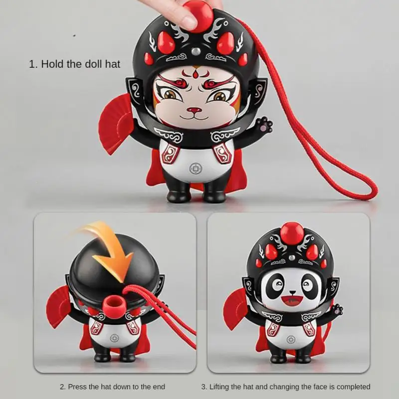 Sichuan Opera Face Changing Doll With Movable Hat 5 Facial Makeups Chinese Peking Opera Figure Decoration Kids Birthday Gift