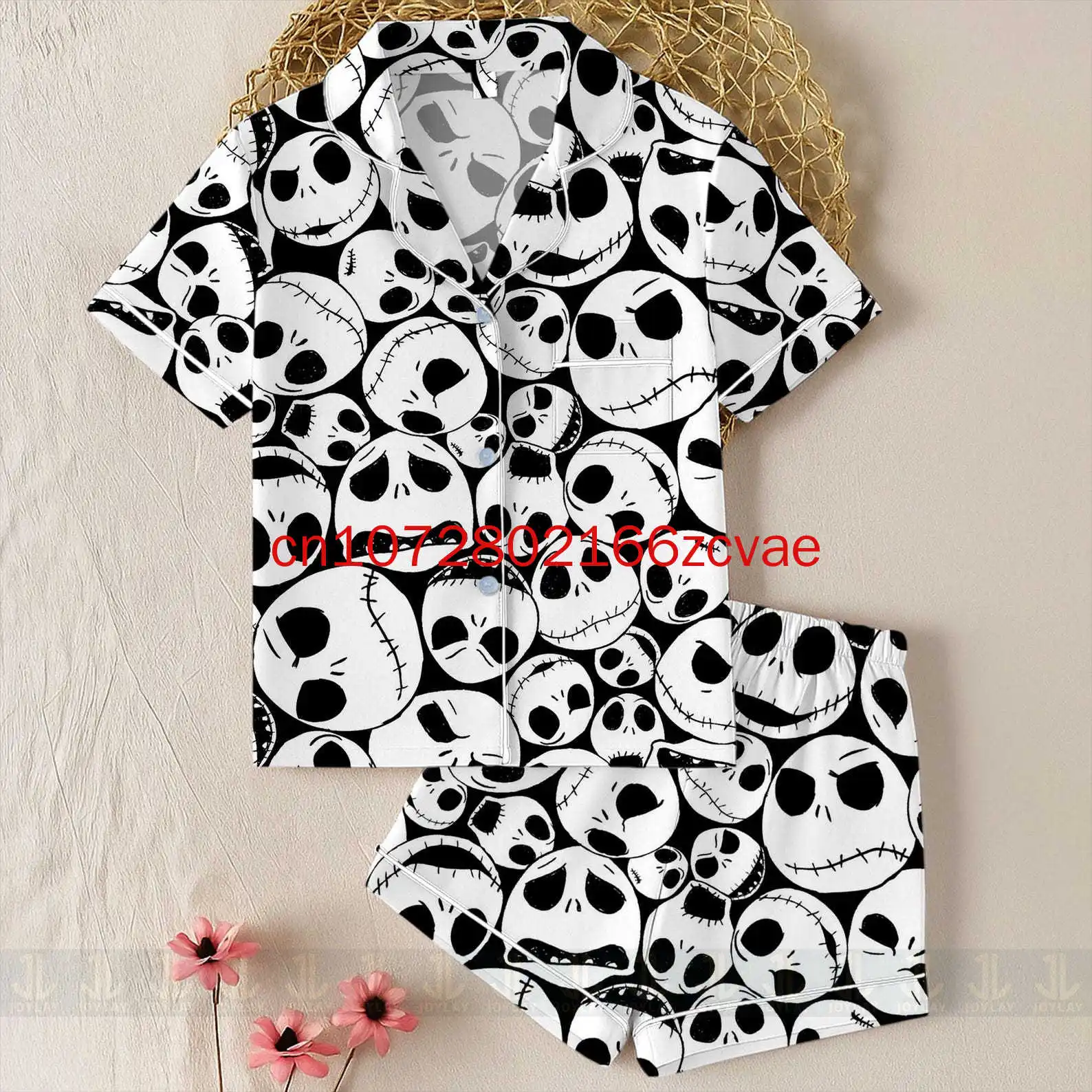 

2025 New Disney Jack Skellington Nightmare Xmas Unise Pajamas Set Nightmare Before Christmas Shir