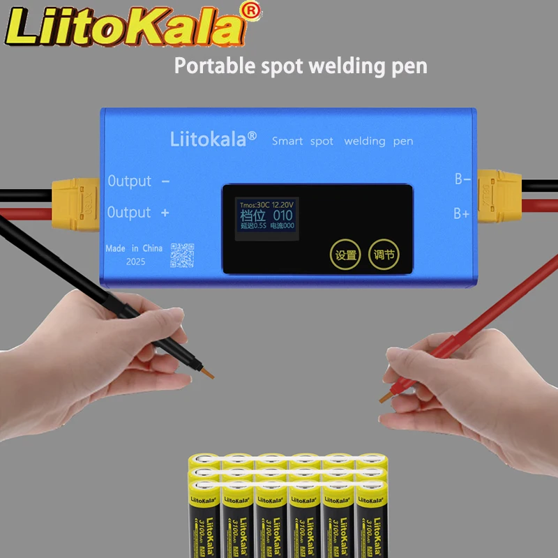 Liitokala Przenośny Zgrzewarka Punktowa w Kształcie Pióra CF-SMG5M-C 0-99 Trybów Narzędzie do Zgrzewania Akumulatorów Litowych i Kwasowo-Ołowiowych z Taśmą Niklową do Naprawy Akumulatorów