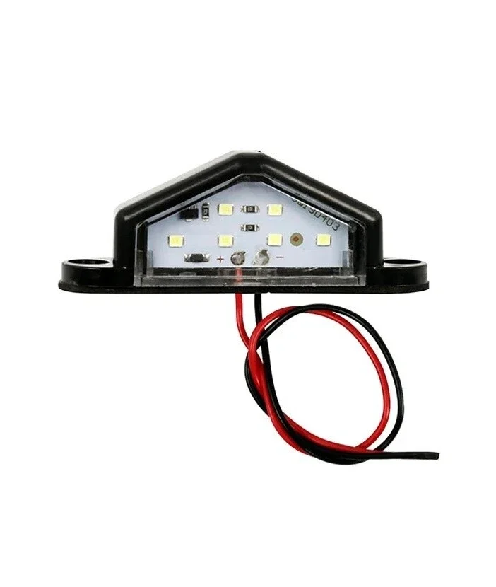 2 PCS White 6LED Car Truck License Plate Light Car Truck Bus Trailer Tail Lamp Side Marker Lamp 12V