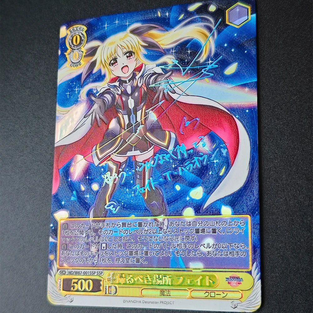 بطاقة مجموعة فتاة سحرية فايس شوارز أنيمي غنائية نانوها مصير تيستاروسا هارلاون فلاش محكم بطاقة توقيع الهدايا