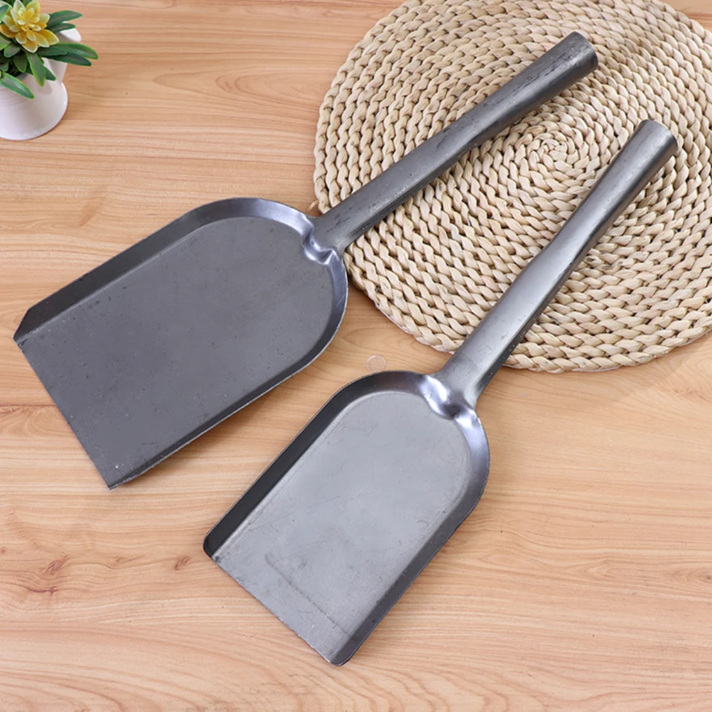 

2 Pcs Kitchen Stove Shovel Poker Spade Coals Charcoal Ash Multifunctional Shovels Metal