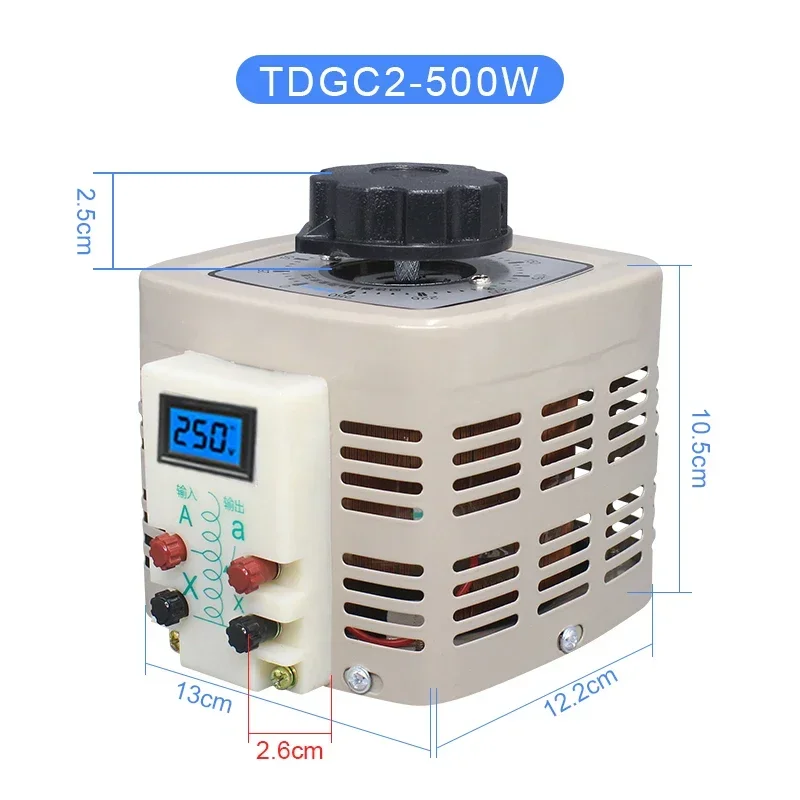 Pressure Regulator 220V Single Phase TDGC2-500W Ac Autotransformer 5kW Household Dimmer 0-250V