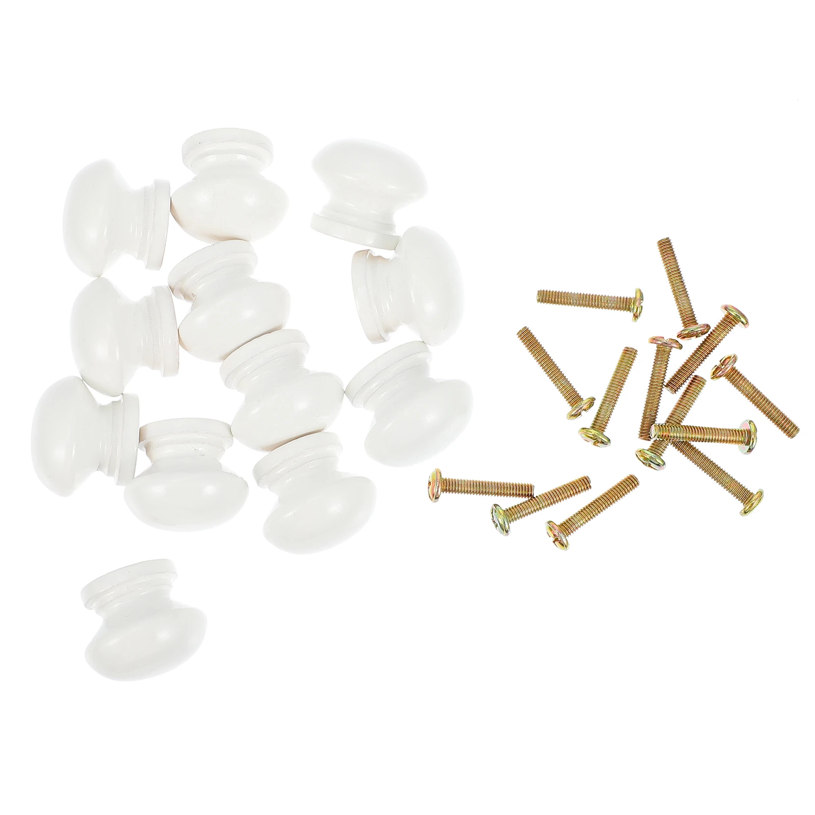 

12pcs Wooden Cabinet Knobs 38Mm Wood Pull Handles For Drawer Door Cupboard Wardrobe Furniture Replacement Single Hole Household