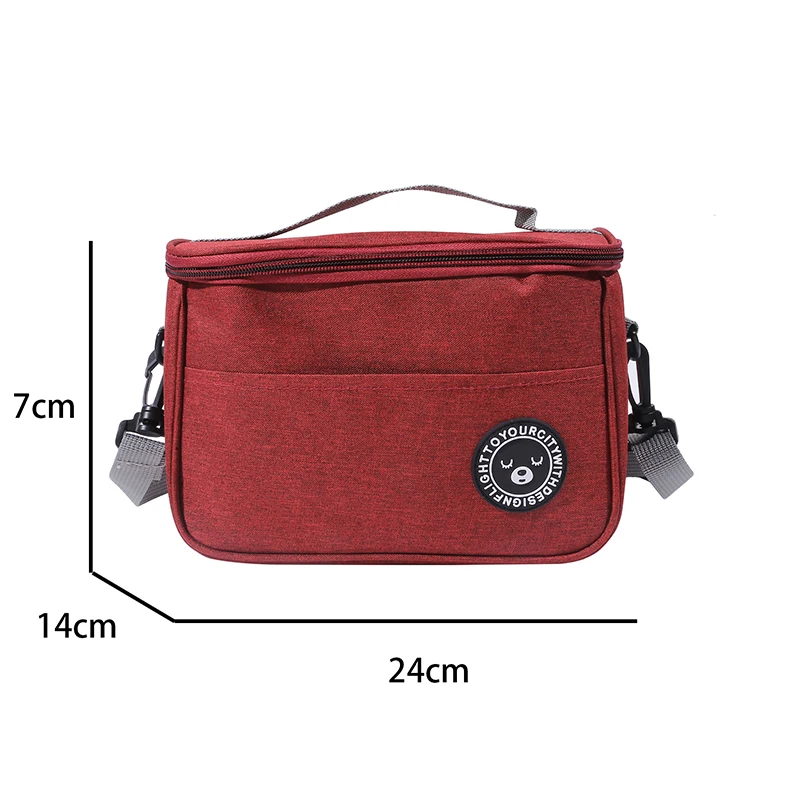 Insulated Lunch Box Men Women Travel Portable Camping Picnic Bag Cold Food Cooler Thermal Bag Kids Insulated Case with Strap 1PC