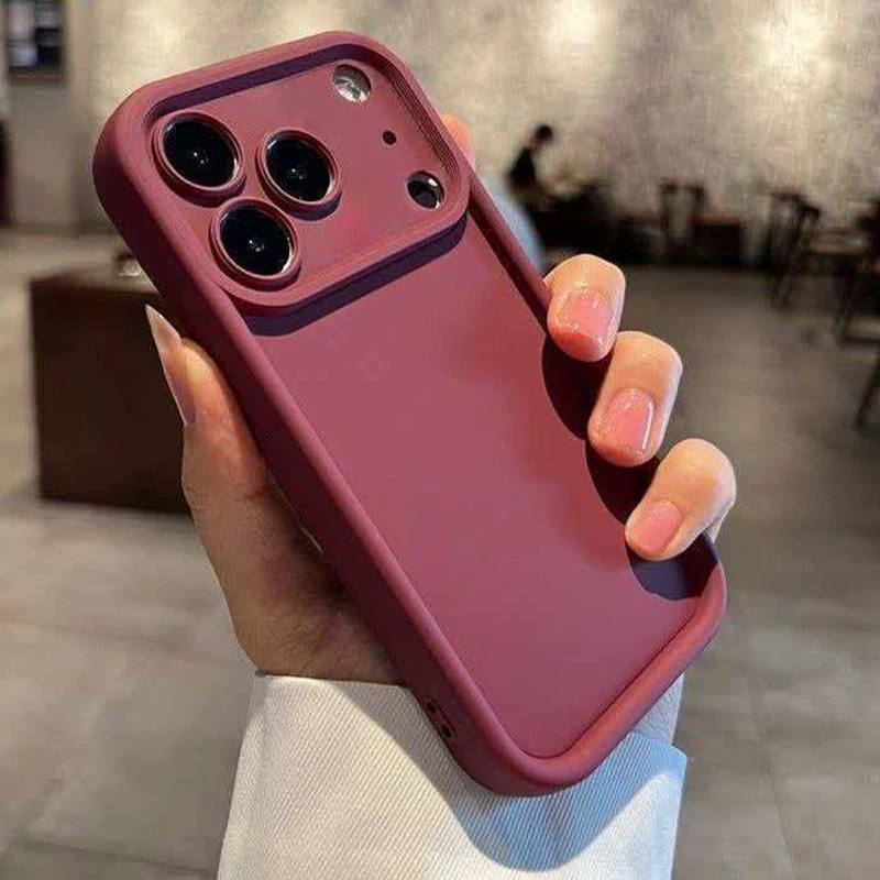 Funda Protectora de Silicona Suave Color Caramelo para iPhone 11 12 13 14 Plus 15 16 17 Pro Max XR XS X 7 8 SE2, Carcasa Mate con Protección de Cámara