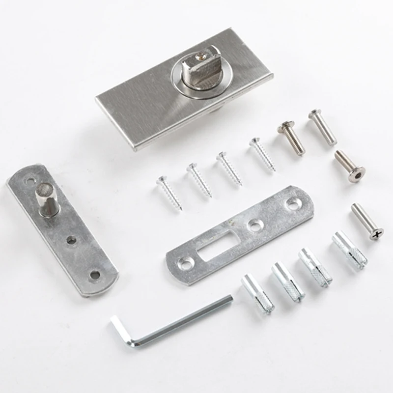 1Set Metal Heavy Door Pivot Hinges 360° Rotation 90° Positioning Invisible Hidden Door Hinges Install Up and Down Loading 150KG