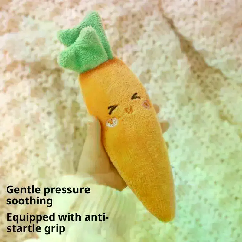 1/2 pçs bebê brinquedo calmante boneca de frutas de pelúcia infantil anti startle sleep aid segurando anel recém-nascido conforto brinquedo