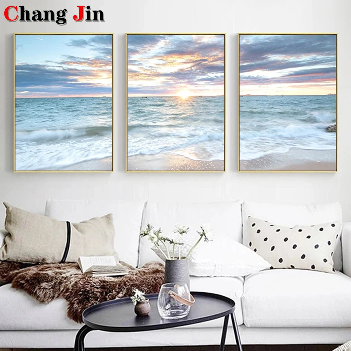 Sunrise Coastal Blue Sea Landscape Diamond Painting New Collection 2023 Diy Cross Stitch Embroidery Diamond Mosaic Home Decor Gi